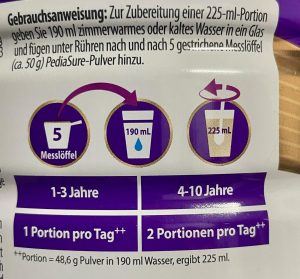 Cách pha sữa Pediasure Đức